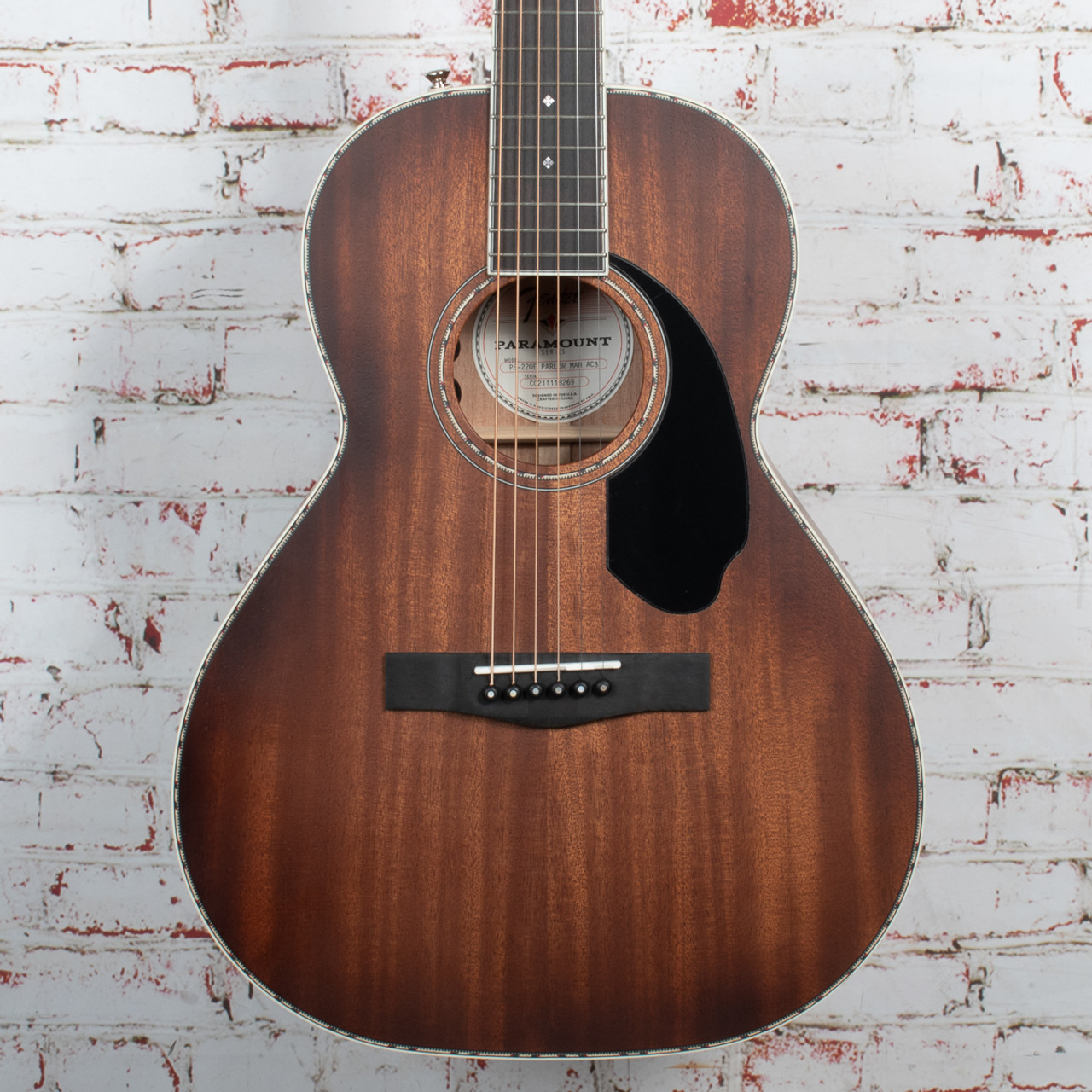 Fender PS-220E Parlor, All Mahogany, Ovangkol Fingerboard, Aged