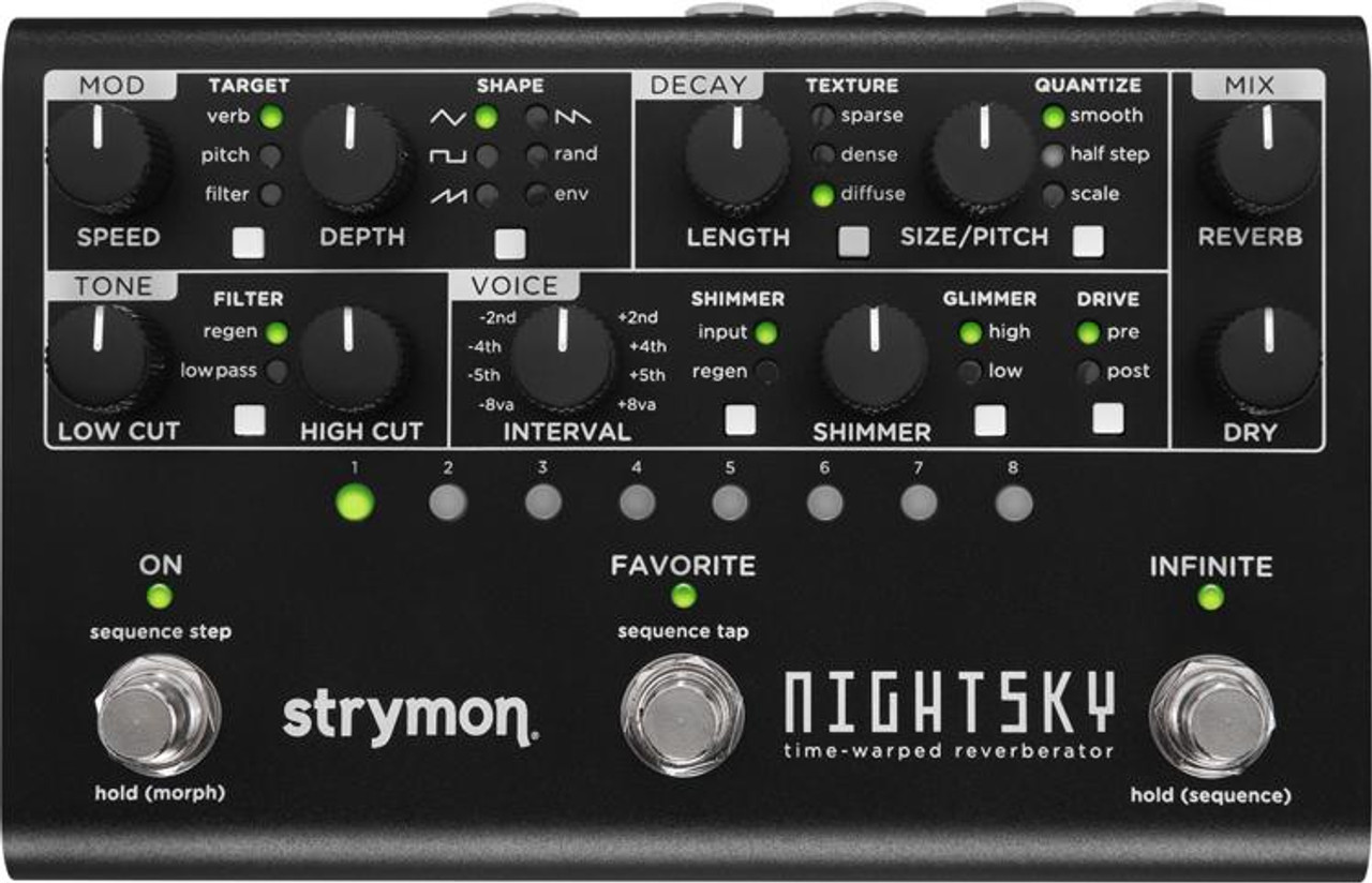 Strymon - NightSky - Time-Warped Reverberator Pedal - Midnight