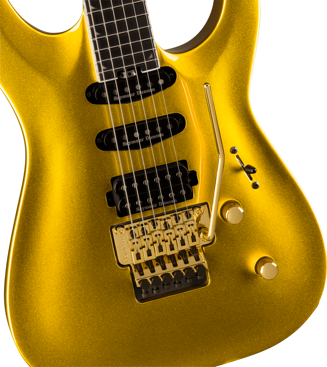 Matte Black Esp Electric Guitar with Yellow Binding, Gold Hardware