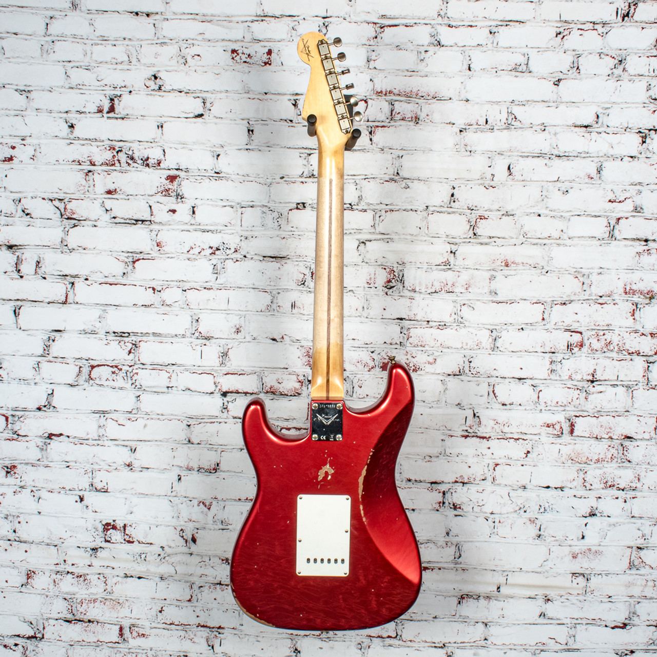 Fender - B2 Custom Shop '58 Relic - Stratocaster® Electric Guitar - Maple  Neck - Faded Aged Candy Apple Red - w/ Custom Hardshell Case - x3838