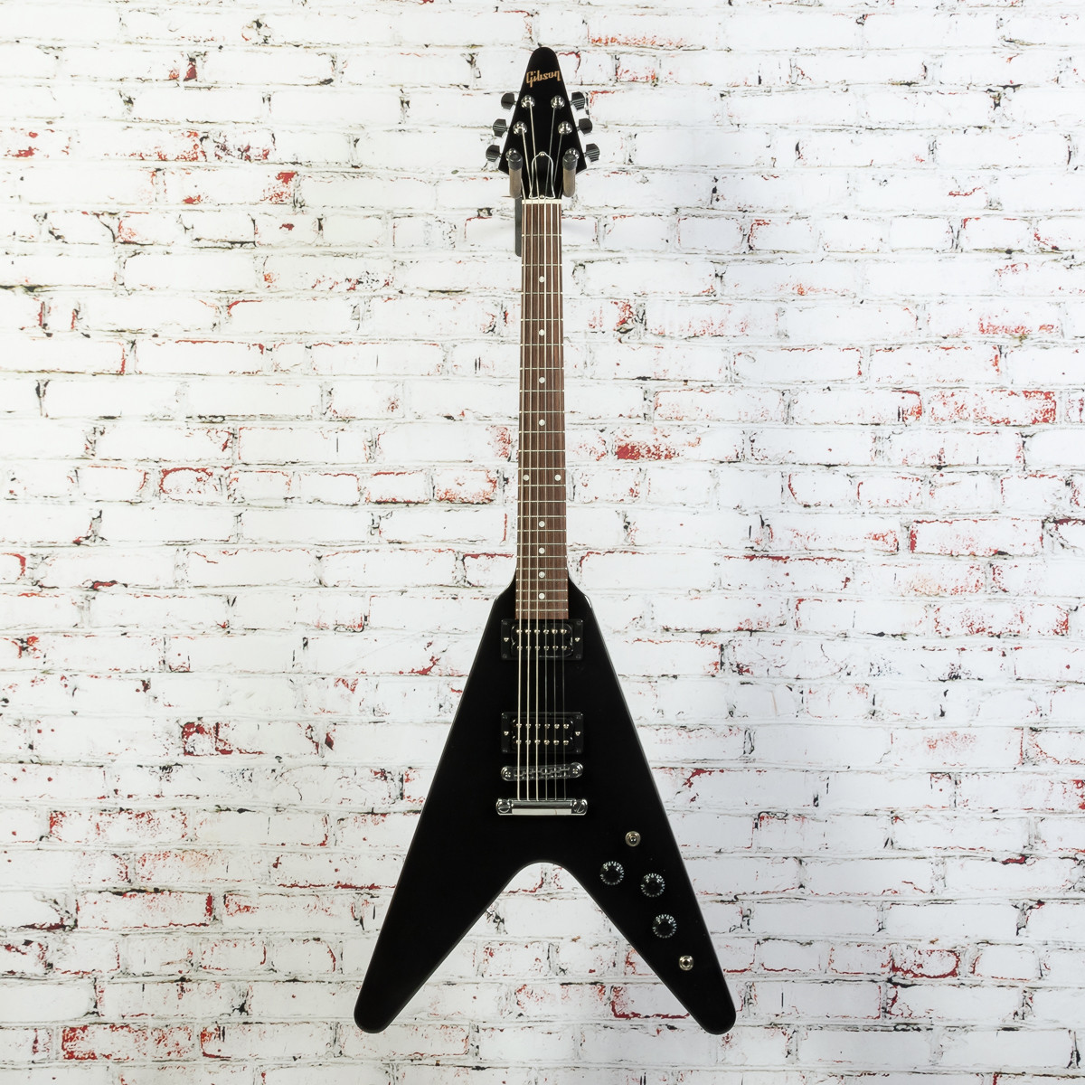 Gibson - 80s Flying V - Electric Guitar - Ebony - w/ Brown