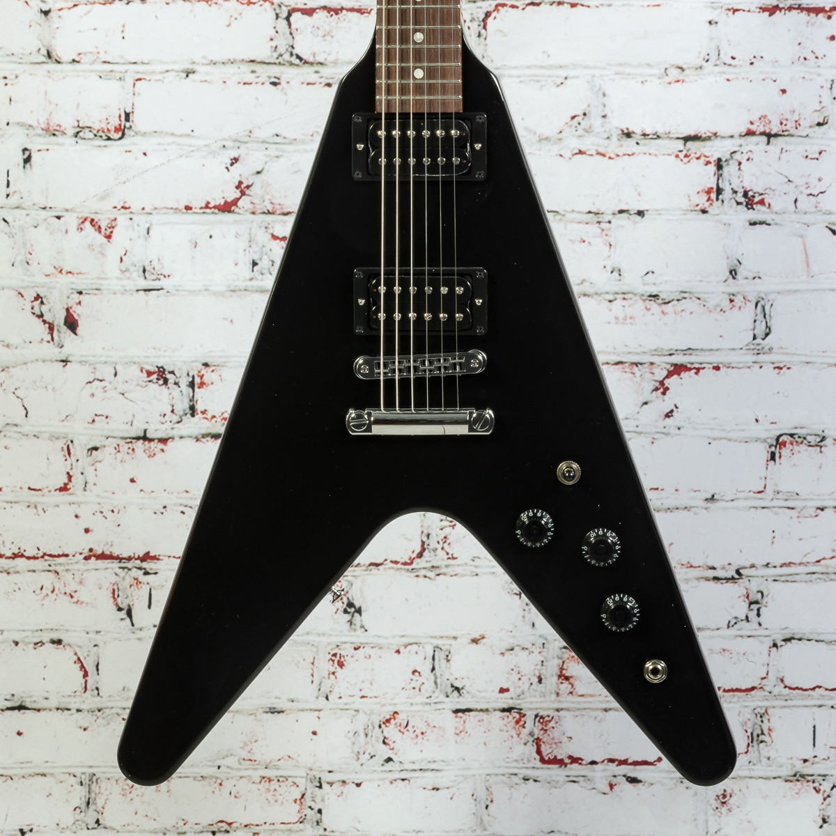 Gibson - 80s Flying V - Electric Guitar - Ebony - w/ Brown