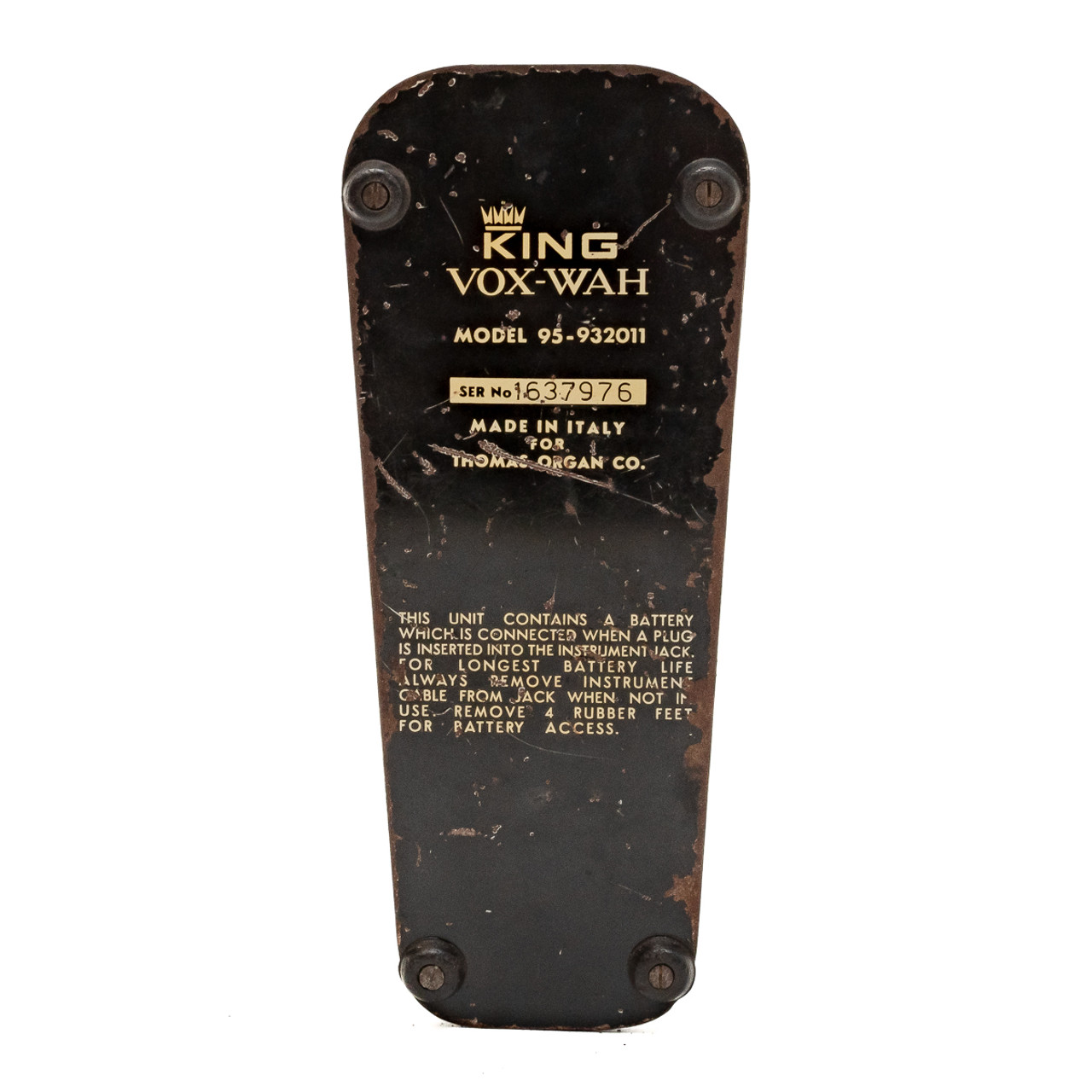 Vox Vintage King Wah Model 95-932011 Wah Pedal x7976 (USED)