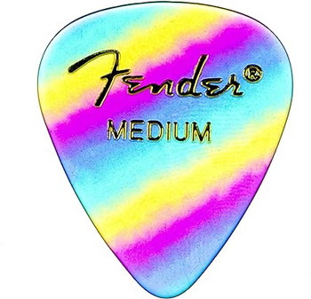 Fender - Premium Celluloid Guitar Picks - 351 Shape / Medium - Rainbow - Pack of 12