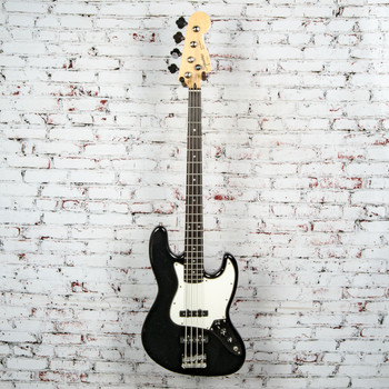 Squier - Jazz Bass - Solid Body Electric Bass Guitar - Black - w/HSC - x3447 - USED