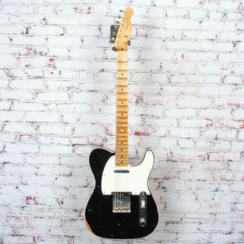 Fender - B2 Custom Shop - 59' Telecaster Relic - Electric Guitar - Maple Neck - Aged Black - w/ Deluxe Hardshell Case - x7542 USED