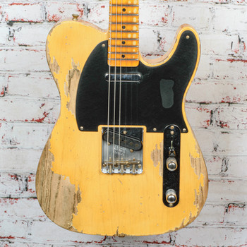 Fender - Time Machine™ Series Custom Shop 1954 Telecaster® - Electric Guitar - Super Heavy Relic® - 1-Piece Rift Sawn Maple Neck Fingerboard - Super Faded Aged Nocaster® Blonde - w/ Hardshell Case - x3040