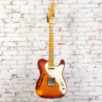 Fender - Custom Shop 50s Thinline Telecaster - Electric Guitar - Heavy Relic Aged Violin Burst - w/ Hardshell Case - x9568