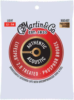 Martin Authentic MA540T Lifespan Light .012-.054 Acoustic Guitar Strings