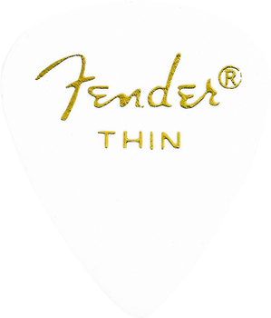 Fender - White, 351 Shape, Thin (12) Guitar Picks