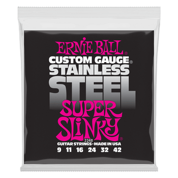 Ernie Ball - Super Slinky - Electric Guitar Strings - Stainless Steel Wound - 9-42