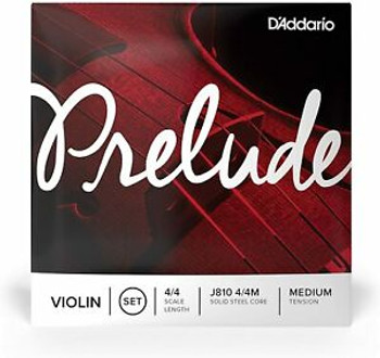 D'Addario J8104/4M - Prelude Violin String Set - 4/4 - Medium Tension
