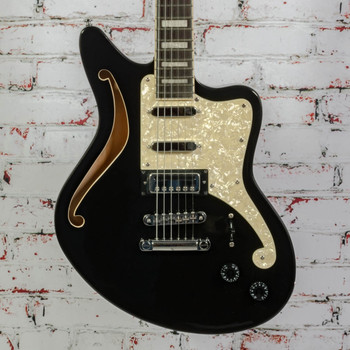 D'Angelico Premier Bedford SH Electric Guitar, Black Flake x3704