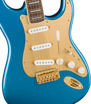 Squier - 40th Anniversary Stratocaster - Electric Guitar - Gold Edition - Lake Placid Blue