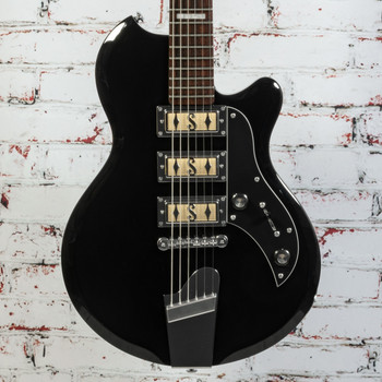 Supro Hampton Electric Guitar, Black x0867 (USED)