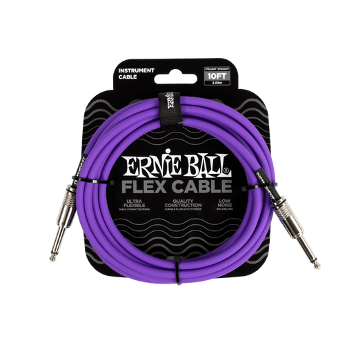 Ernie Ball Flex Instrument Cable Straight/Straight 10ft - Purple