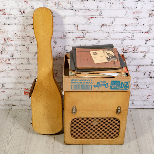 1937 New Yorker Lap Steel and Model B Amplifer Set - W/ OHSC, Paperwork, and Sheet Music - x7065 - VINTAGE