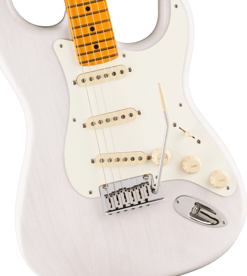 Fender - American Ultra Luxe '50s Stratocaster® - Electric Guitar - Maple Fingerboard - White Blonde - w/ Deluxe Hardshell Case 