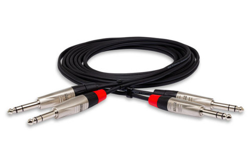 Hosa HSS010X2 Stereo Dual 1/4 in TRS to Same
