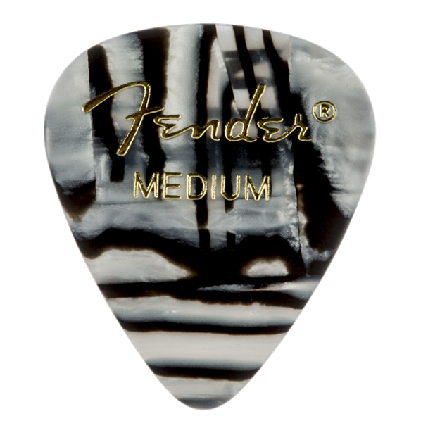 Fender - Graphic Guitar Picks - 351 Shape / Medium / Zebra - Pack of 12