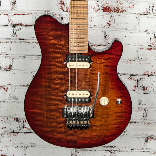 Music Man - Axis - Electric Guitar - Roasted Maple Neck/Fretboard - Roasted Amber Quilt - w/ Case - x6149