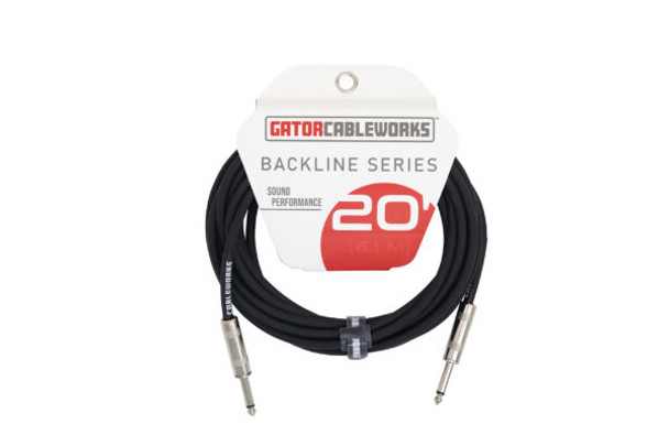 Gator - Backline Series - GCWB-INS-20 - Instrument Cable - Straight-to-Straight - 20 Foot