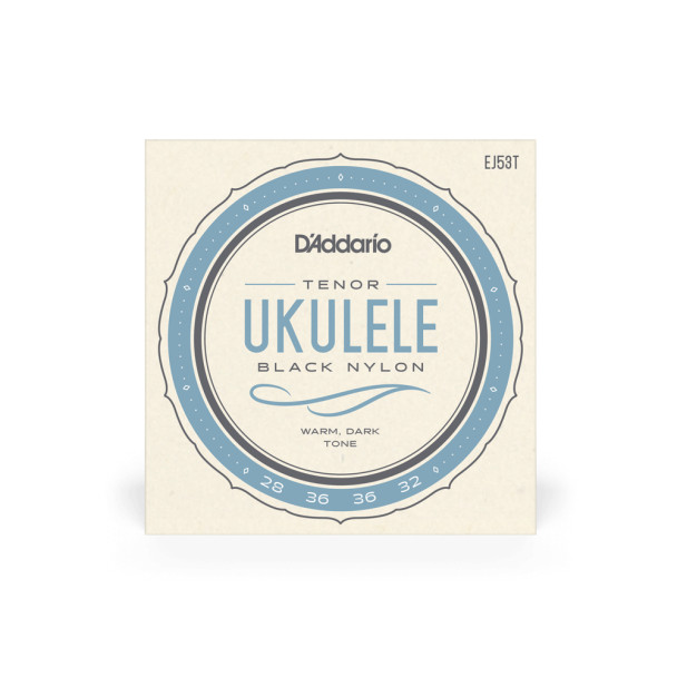 D'Addario - EJ53T - Pro-Arté Rectified Tenor Nylon Ukulele Strings Set - Black Nylon