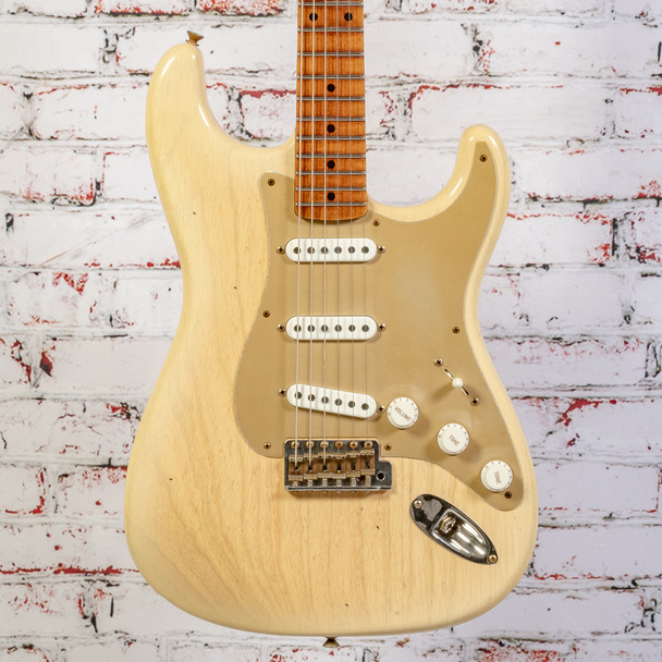 Fender - Custom Shop LE 1954 Roasted Stratocaster® - Electric Guitar - Journeyman Relic® - 1-Pc Roasted Quarterswan Maple Fingerboard - Natural Blonde - w/ Hardshell Case - x0605 (USED)