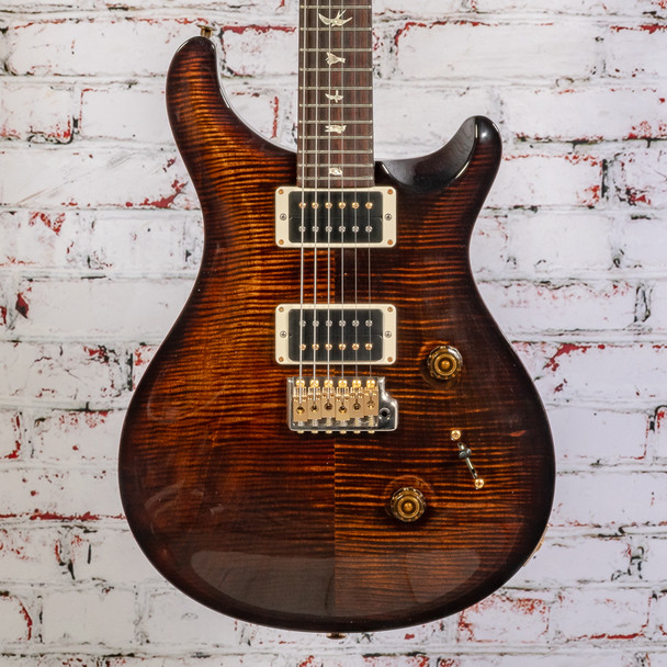 PRS - (2022) Paul Reed Smith Custom 24 - Electric Guitar - 10-Top Black Gold Burst Wrap - w/ Hardshell Case - x9277 (101551::BW:H-1)