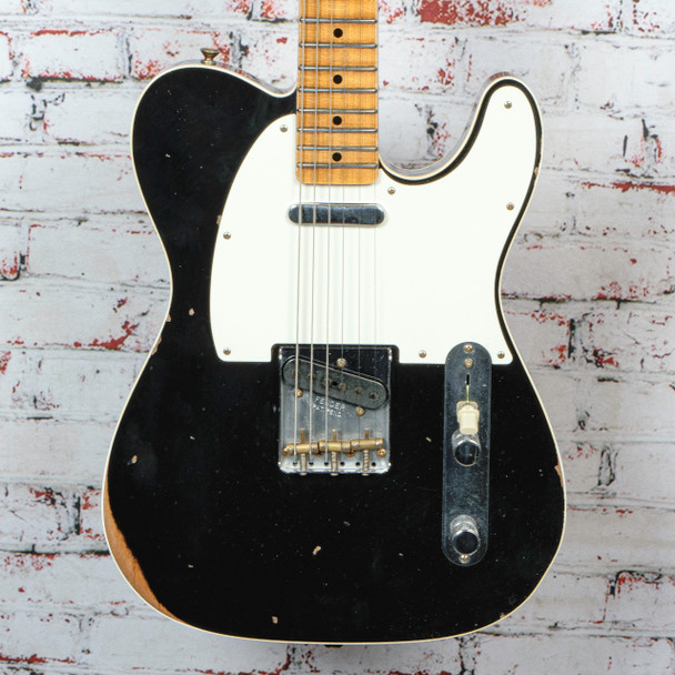 Fender - B2 Custom Shop - 59' Telecaster Relic - Electric Guitar - Maple Neck - Aged Black - w/ Deluxe Hardshell Case - x7542