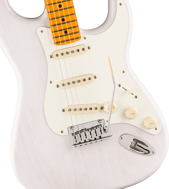 Fender - American Ultra Luxe '50s Stratocaster® - Electric Guitar - Maple Fingerboard - White Blonde - w/ Deluxe Hardshell Case 
