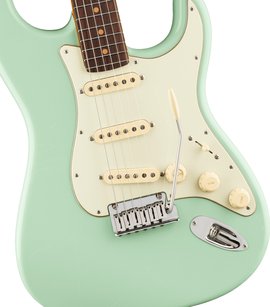 Fender - American Ultra Luxe '60s Stratocaster® - Electric Guitar - Rosewood Fingerboard - Surf Green - w/ Deluxe Hardshell Case