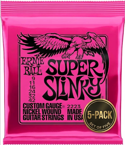 Ernie Ball Super Slinky 9-42 - Pack Of 5 (P02223 PK5)