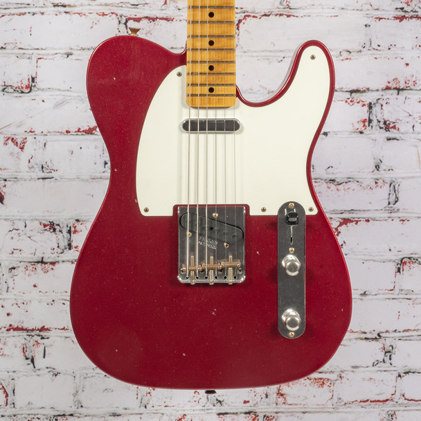 Fender - Custom Shop 1958 Top Loader Telecaster Journeyman Relic - Electric Guitar -  Firemist Red - w/ Hardshell Case - x8877
