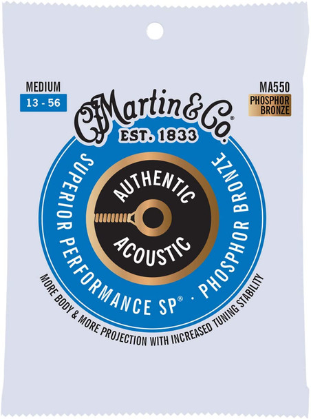 Martin MA550 Phospher Bronze Medium Acoustic Guitar Strings .013-.056