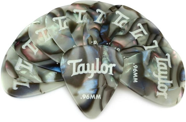 Taylor - 80736 - Celluloid 351 Guitar Picks - Abalone - 0.96mm - Pack of 12