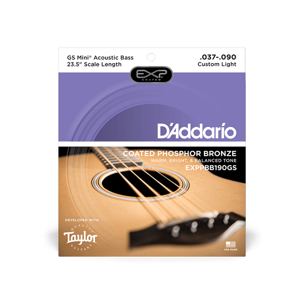 D'Addario - EXP - GS Mini Acoustic Bass Guitar String Set - Phosphor Bronze - Custom Light - .037-.090 