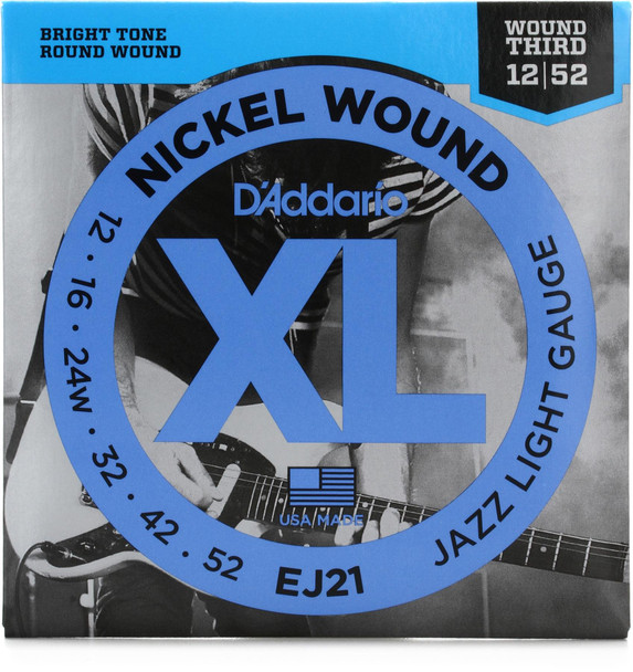 D'Addario EJ21 Guitar Strings - Jazz - Light - .012-.052