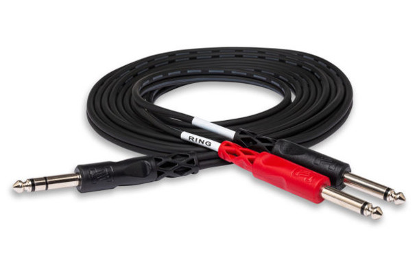 Hosa STP-201 - Insert Cable - TRS to Dual - 1m