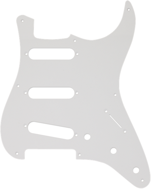 Fender Pickguard, Stratocaster® S/S/S, 8-Hole Mount, White, 1-Ply