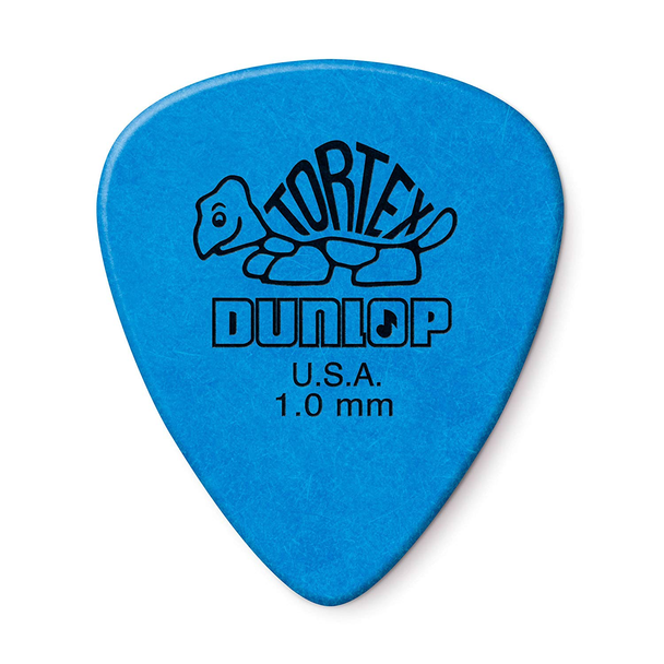 Dunlop 418P10 - Tortex Standard Guitar Picks - 1.0mm - Pack of 12 - Blue
