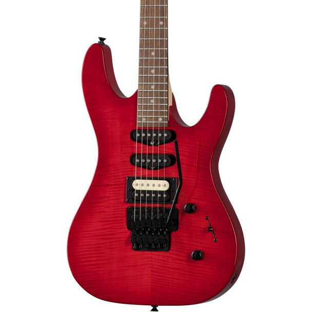 Kramer - Striker - Electric Guitar - Figured HSS - Laurel Fingerboard - Floyd Rose Special - Transparent Red