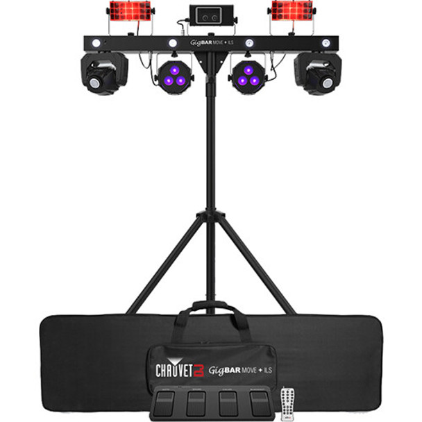 Chauvet DJ - GigBAR MOVE + ILS - Lighting System with Moving Heads, Pars, Derbys, Strobe, and Laser Effects