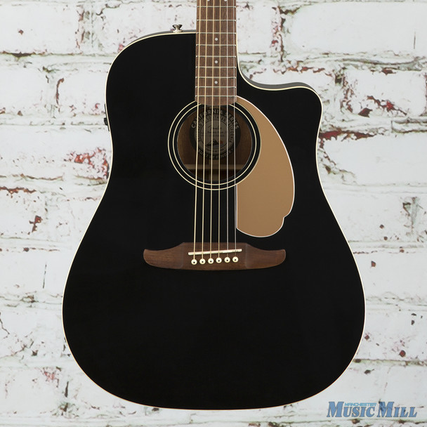 Fender California Series Redondo Player Acoustic Electric Guitar Jetty Black (0970713506)