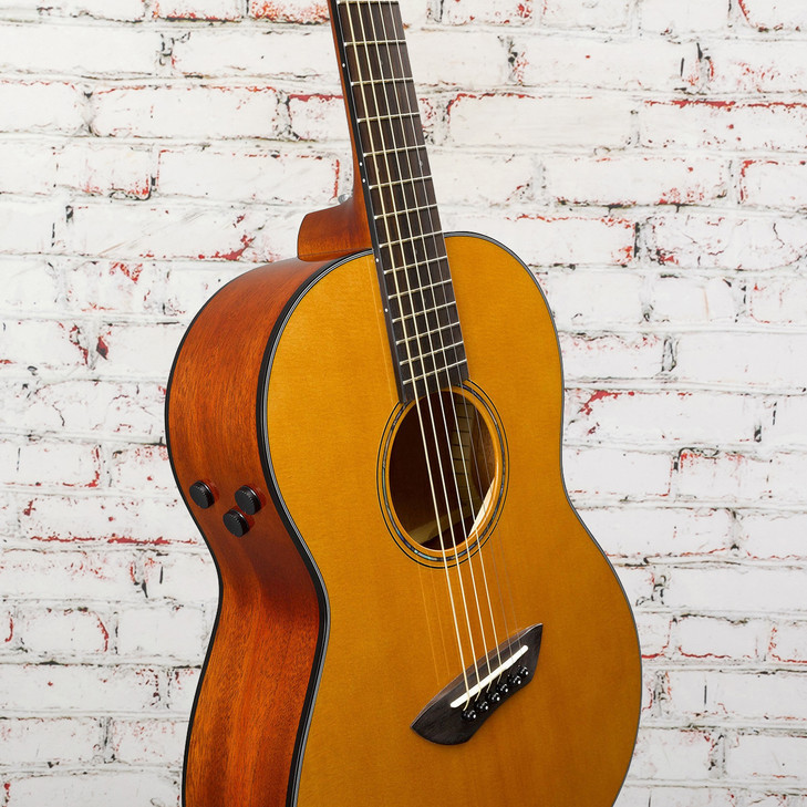 Yamaha - CSF-TA VN - TransAcoustic Parlor Acoustic Guitar - Vintage Natural - with  Gig Bag USED