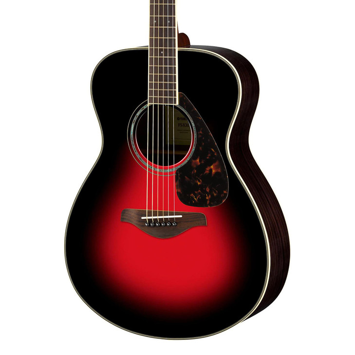 Yamaha - FS830 Small Body Solid Top Acoustic Guitar - Dusk Sun Red 