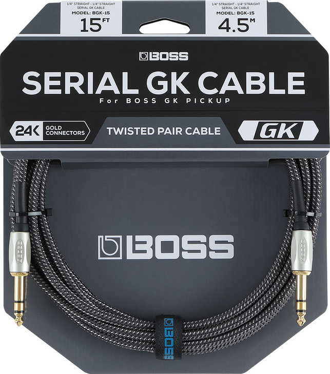 BOSS - BGK-15 - Serial GK Cable - 15ft / 4.5m AES/EBU TRS 