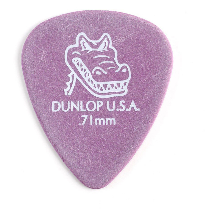 Dunlop - 417P71 - Gator Grip Guitar Picks - Standard / 0.71mm / Purple - Pack of 12