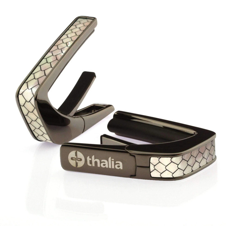Thalia Premium Capos - Pearl Dragon Scales - Guitar Capo - Black Chrome Finish