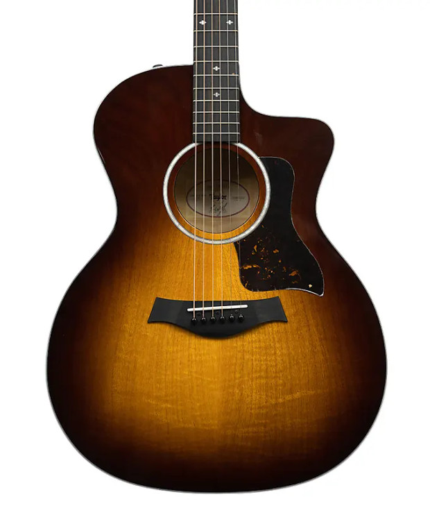 Taylor - 224ce-UA Deluxe Limited Edition - Acoustic-Electric Guitar - Layered Urban Ash - Full Tobacco Sunburst - with  Taylor Deluxe Hardshell Case - USED (224ce-UA DLX LTD-U)